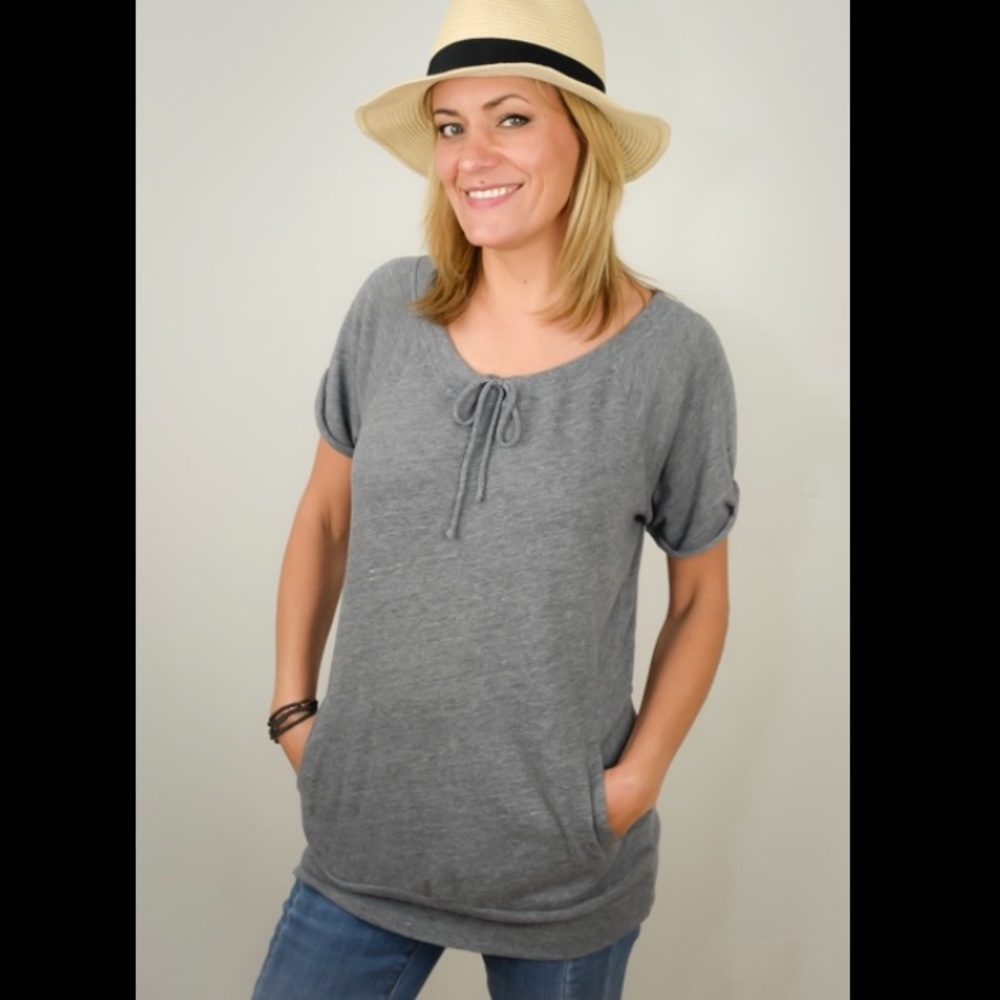 C&C California heather gray casual shirt